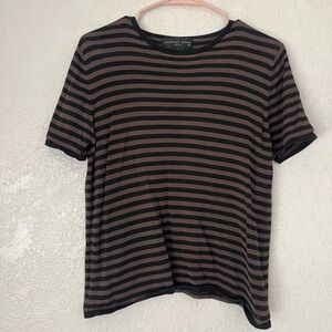 August Silk Black and Brown knit Blouse